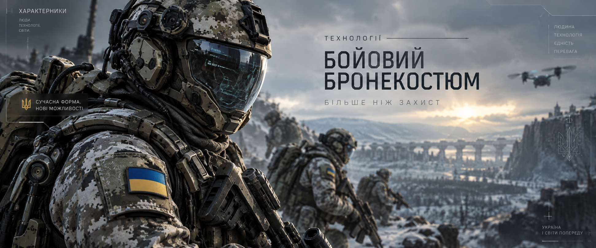 Бойовий бронекостюм — характерники у зимовому спорядженні